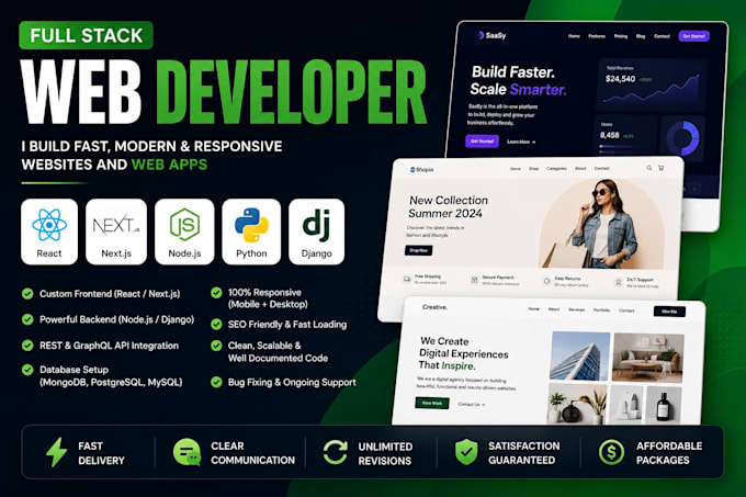 be your full stack web developer and programmer for secure and efficient web app