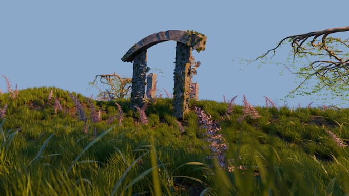 create a cinematic 3d environment in blender