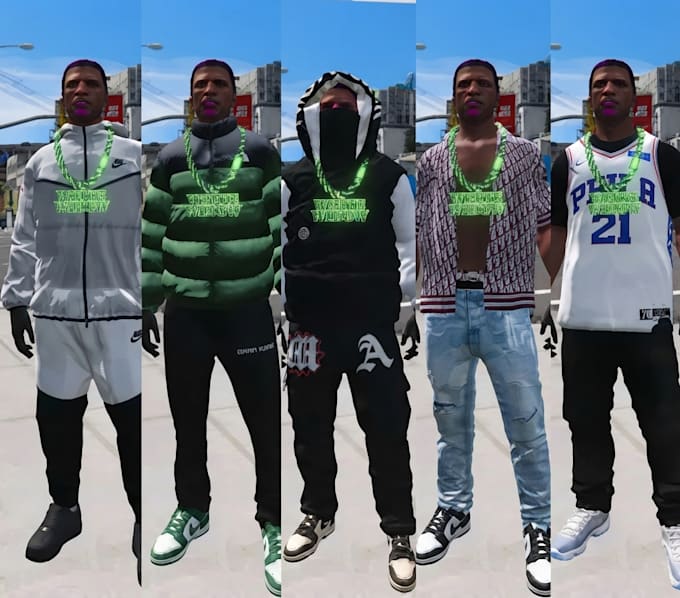 create professional custom chain for gta5 and  fivem chain addon fivem clothing
