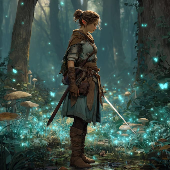 sketch fantasy character concept art
