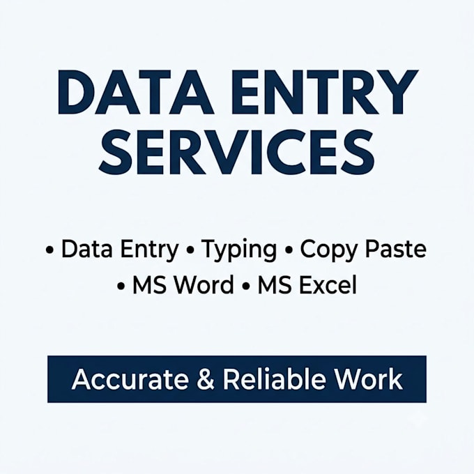 do data entry, typing and copy paste tasks
