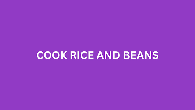 cook rice and beans