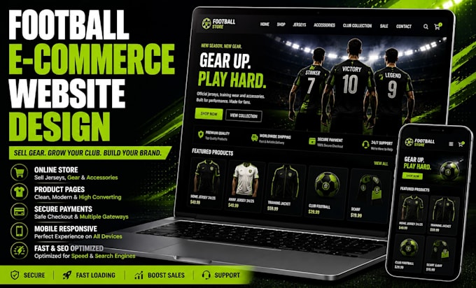 design football tournament or league website