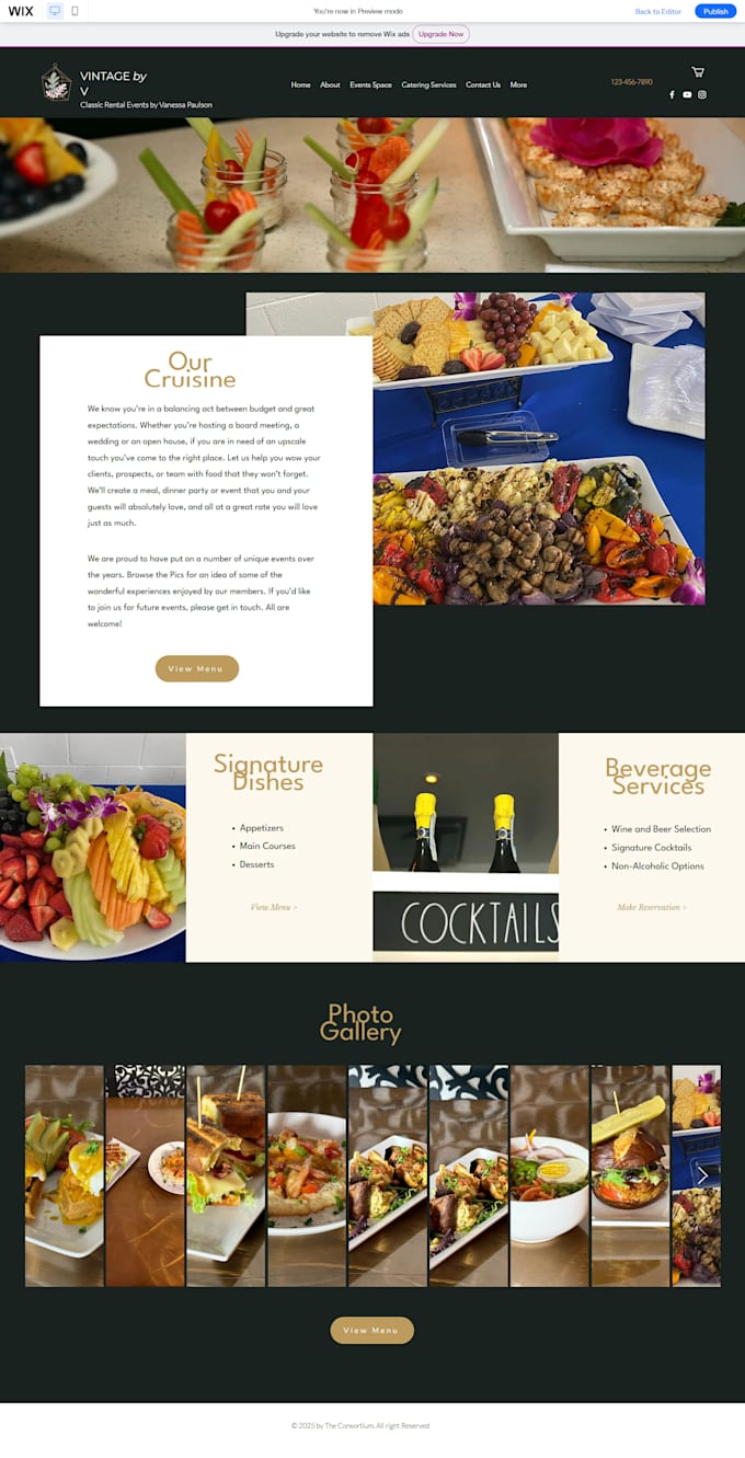 design a website for your event space or rental business in wordpress