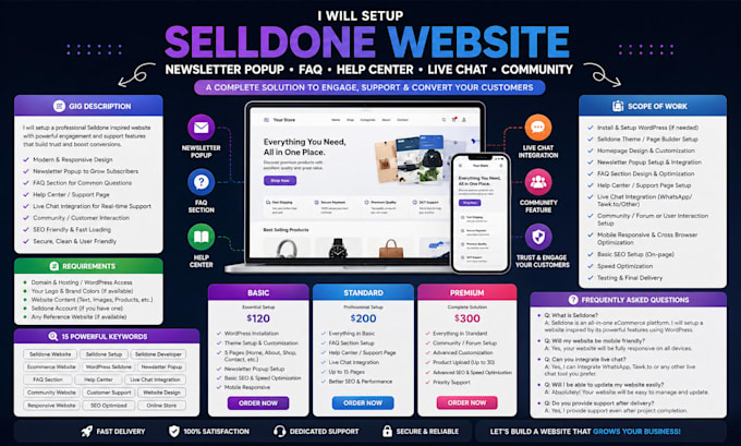 setup selldone newsletter popup faq help center live chat integration community