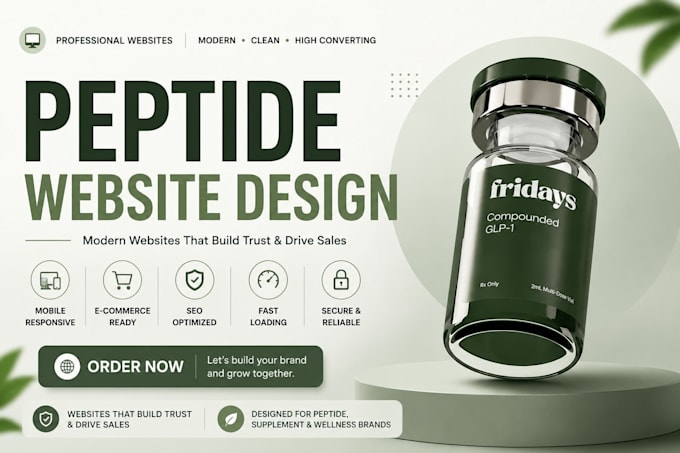 design fda compliant peptide website, peptide wordpress website, biotech website