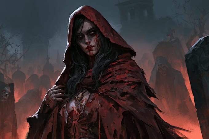 draw creepy horror characters and monsters
