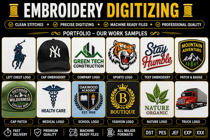 professionally digitize your embroidery logo