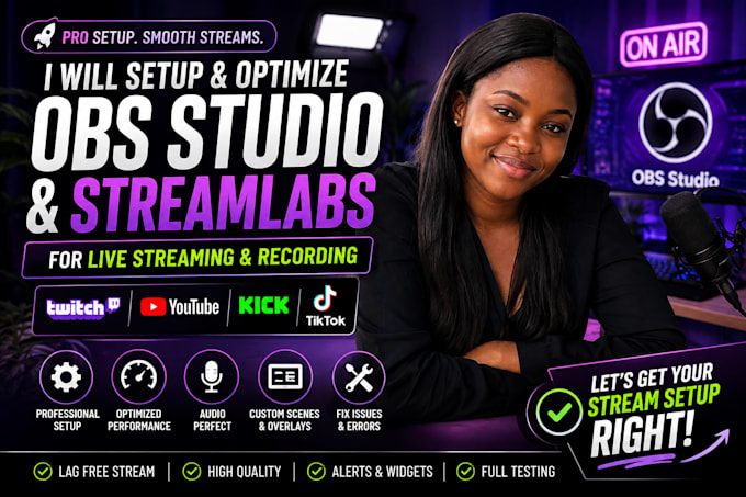 setup and optimize obs studio, streamlabs for live streaming