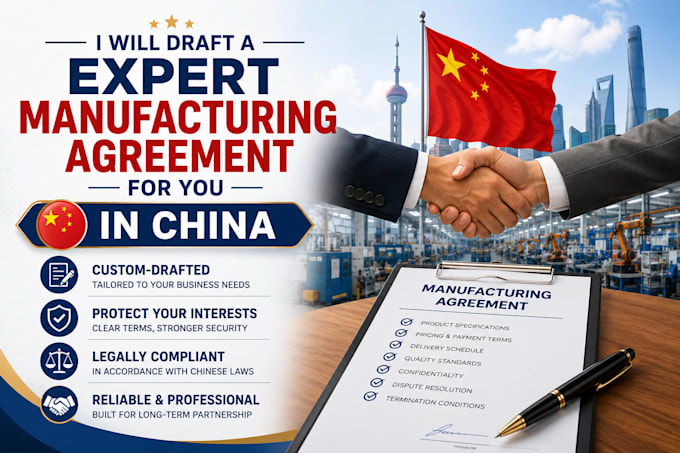 draft a clear and professional china manufacturing agreement