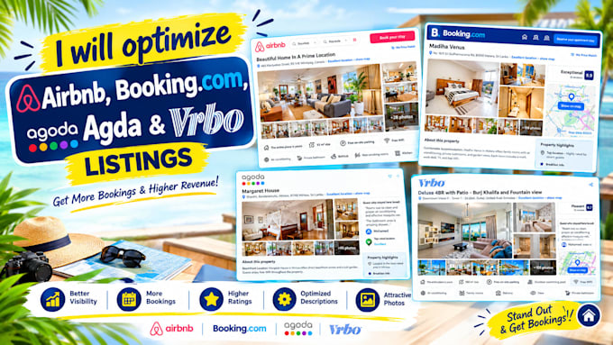 optimize airbnb booking com agoda and vrbo listings