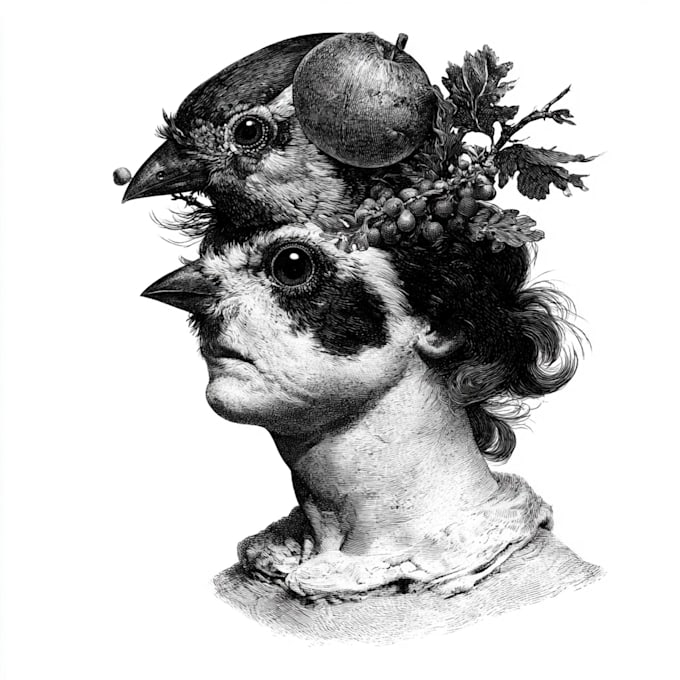 create detailed vintage engraving and etching illustrations