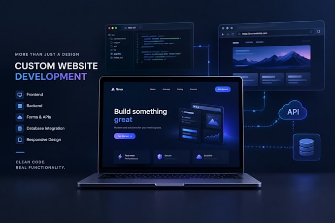 build a custom responsive website with clean code and deployment