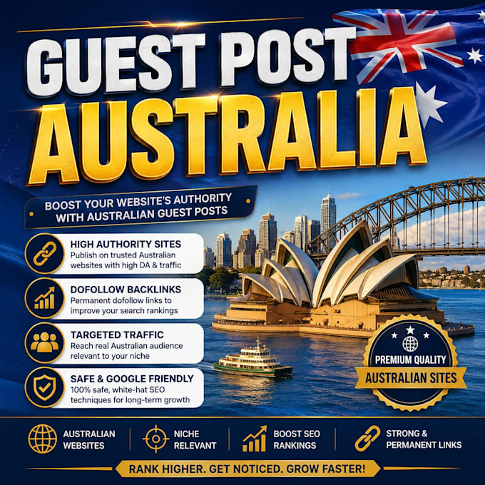 provide high quality australian guest posts and backlinks