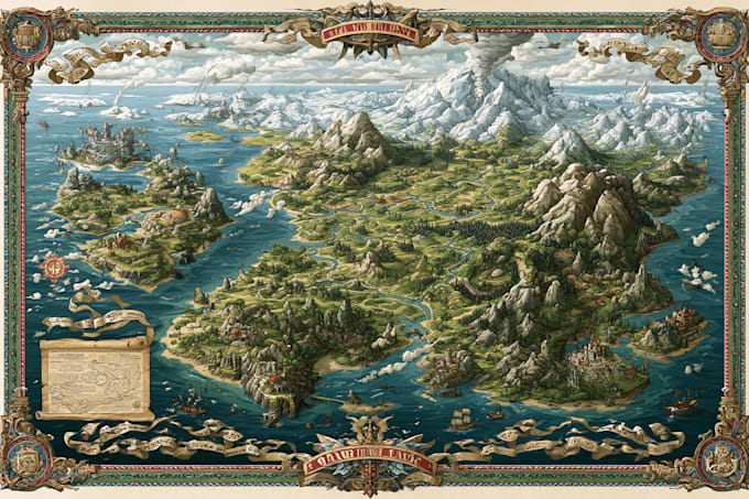 create a custom illustrated map