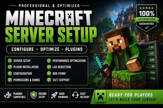 setup, configure and optimize your minecraft server with plugins