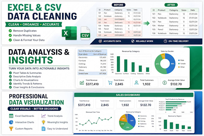 clean and analyze your excel or CSV data
