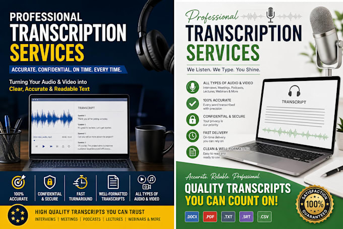 transcribe your audio or video into accurate text