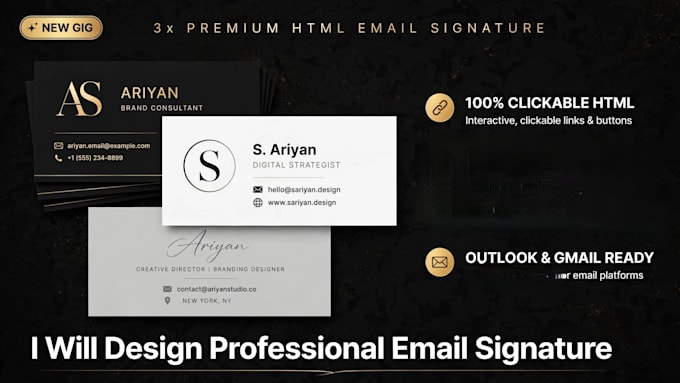html clickable email signature and email design