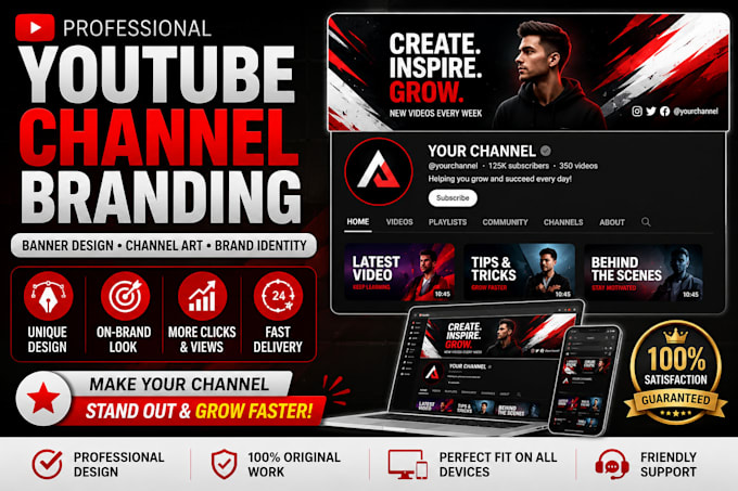 do youtube channel branding banner logo thumbnail setup brand identity