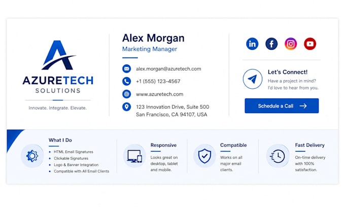 design a stunning, responsive HTML email signature