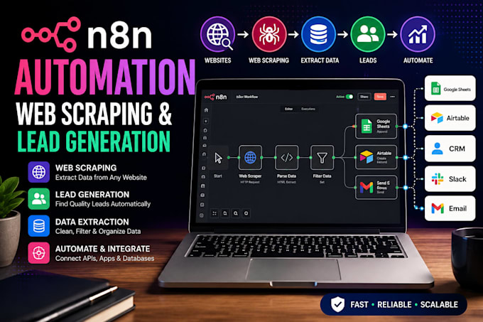 build n8n web scraping and lead generation automation
