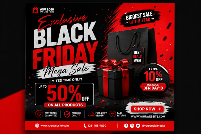 design black friday flyer cyber monday christmas flyer