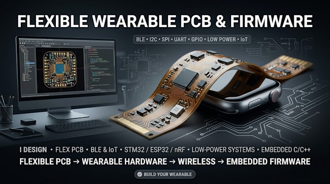 design flexible wearable pcb and embedded firmware