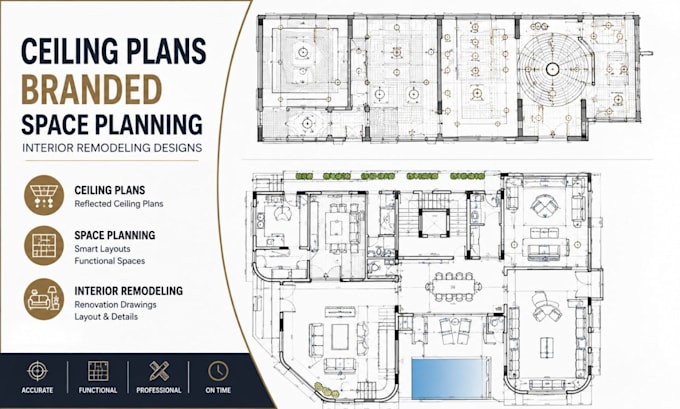 design ceiling plans, branded space planning and interior remodeling designs