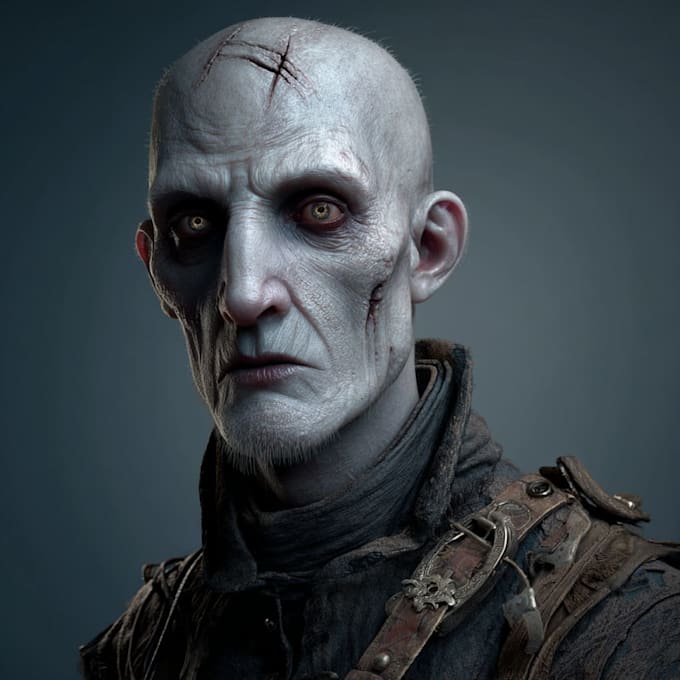 horror vampire lord queen character desing