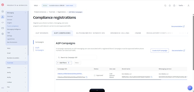 fix rejected twilio a2p 10dlc campaigns and tcr errors