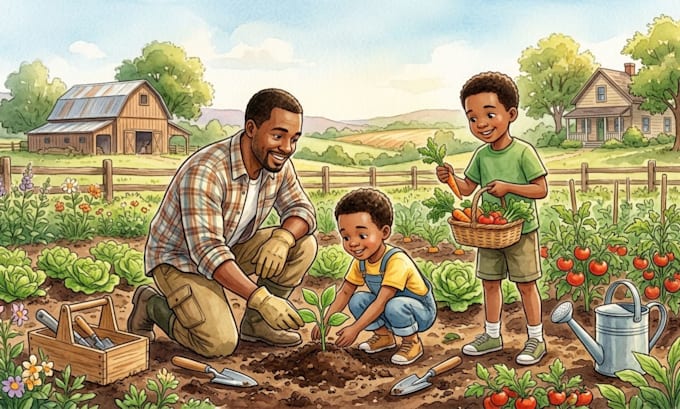 create authentic african american children book illustrations