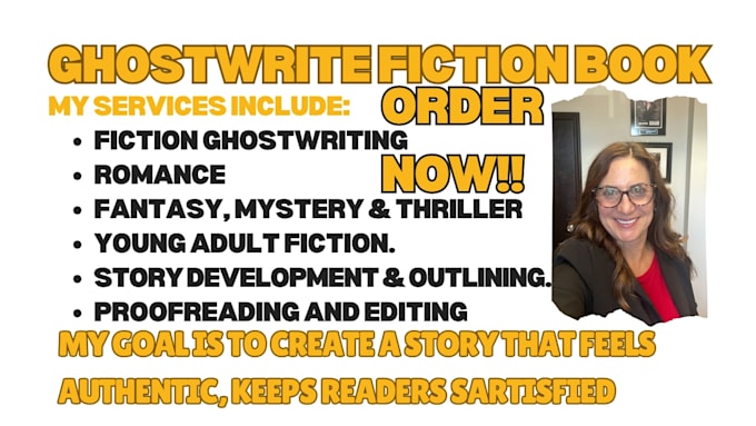 ghostwrite fiction book as ghostwriter, ebook ghostwriter,