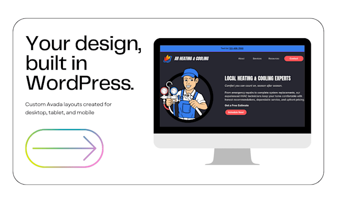 build a professional wordpress website using the avada theme
