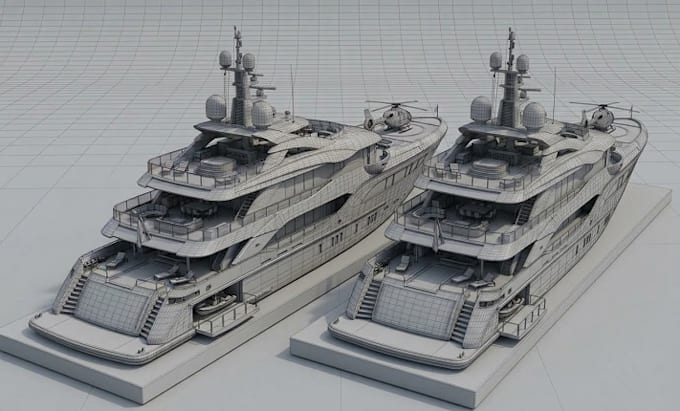 create a custom 3d ship yacht boat vessel and marine model and watercraft model