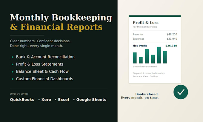 prepare profit and loss, balance sheet and financial statements