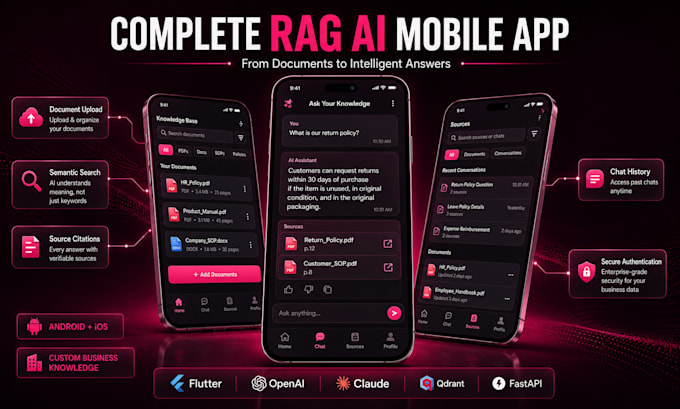 build a rag ai chatbot mobile app for your documents and knowledge base