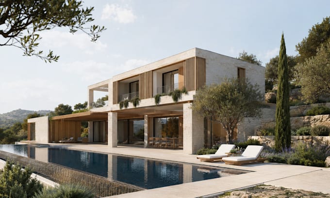 create photorealistic exterior architectural renderings