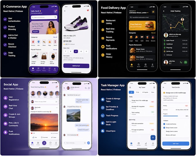 develop a react native mobile app