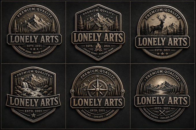 do design badge vintage retro and rustic logo