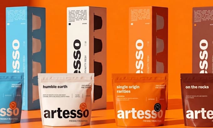 design creative coffee packaging pouch design bag design label packaging design
