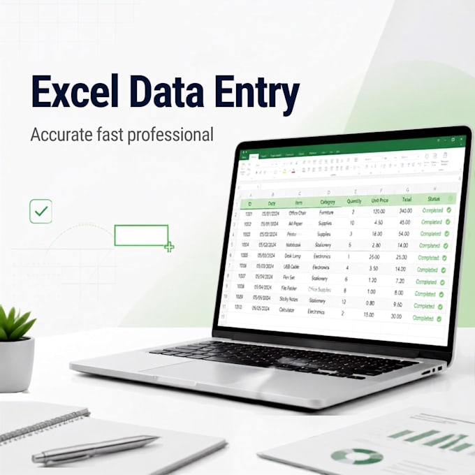 do accurate data entry and excel data formatting