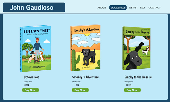design dynamic author website on wordpress or wix fully functional