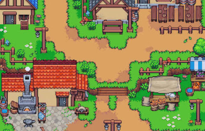 create professional 2d pixel art game tilesets and environments
