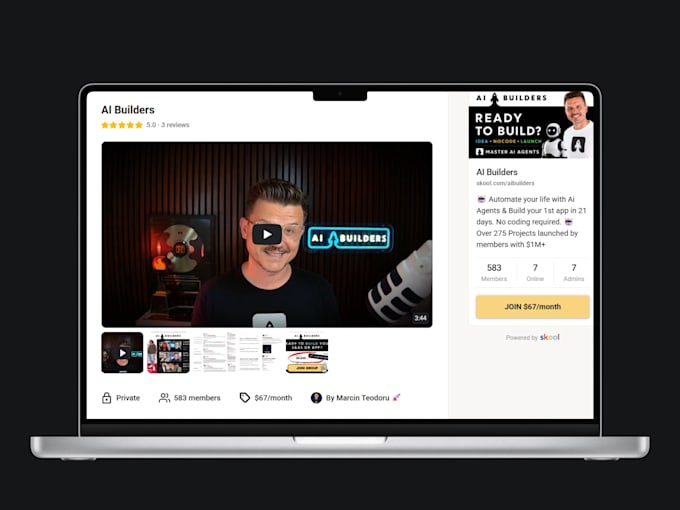set up skool customize skool community skool online course membership setup