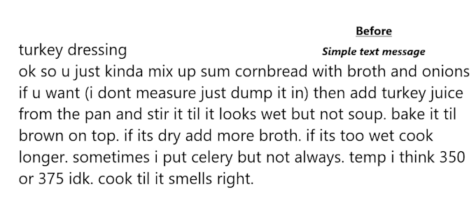 format your old recipes into clean cookbook style pages