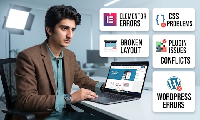 fix wordpress bugs elementor errors and responsive issues
