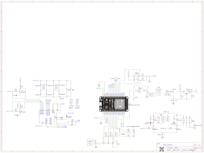 design custom esp32 pcb, schematic, iot hardware and firmware