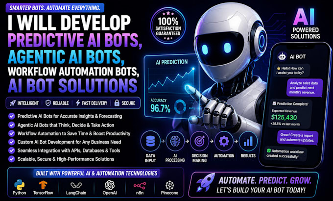 develop predictive ai bots, agentic ai bot, workflow automation botas, ai bot