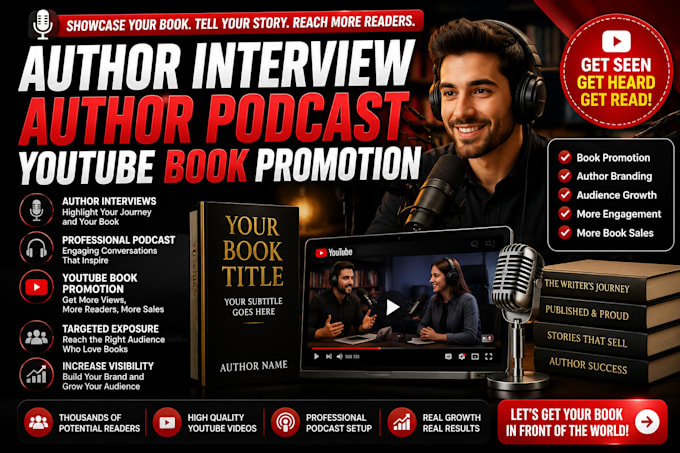 author interview, author podcast, youtube book promotion